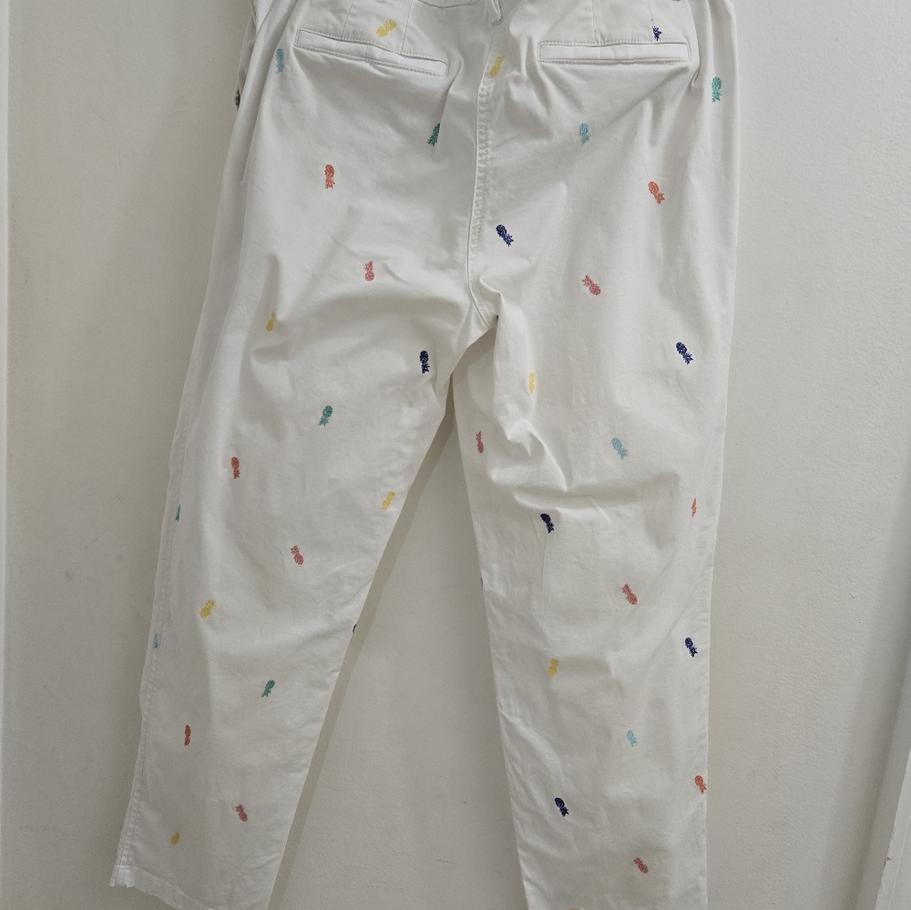 Talbots Pineapple Print  Relaxed Chinos - Picture 4 of 10